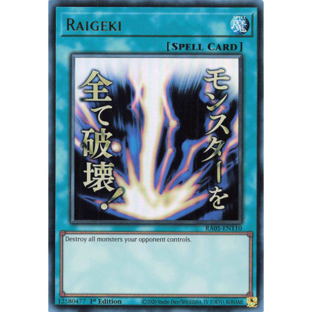 Yu-Gi-Oh TCG RA05-EN110 UR Raigeki (stamp artwork) Ultra Rare Rarity Collection 5