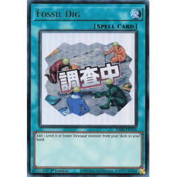 Yu-Gi-Oh TCG RA05-EN116 UR Fossil Dig (stamp artwork) Ultra Rare Rarity Collection 5
