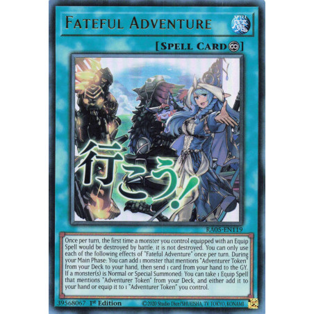 Yu-Gi-Oh TCG RA05-EN119 UR Fateful Adventure (stamp artwork) Ultra Rare Rarity Collection 5