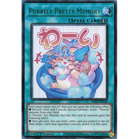 Yu-Gi-Oh TCG RA05-EN120 UR Purrely Pretty Memory (stamp artwork) Ultra Rare Rarity Collection 5