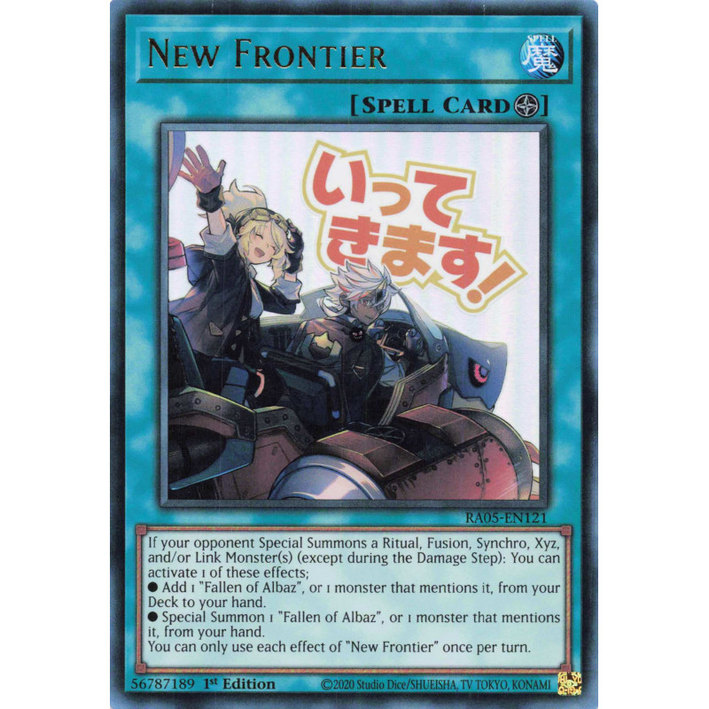 Yu-Gi-Oh TCG RA05-EN121 UR New Frontier (stamp artwork) Ultra Rare Rarity Collection 5