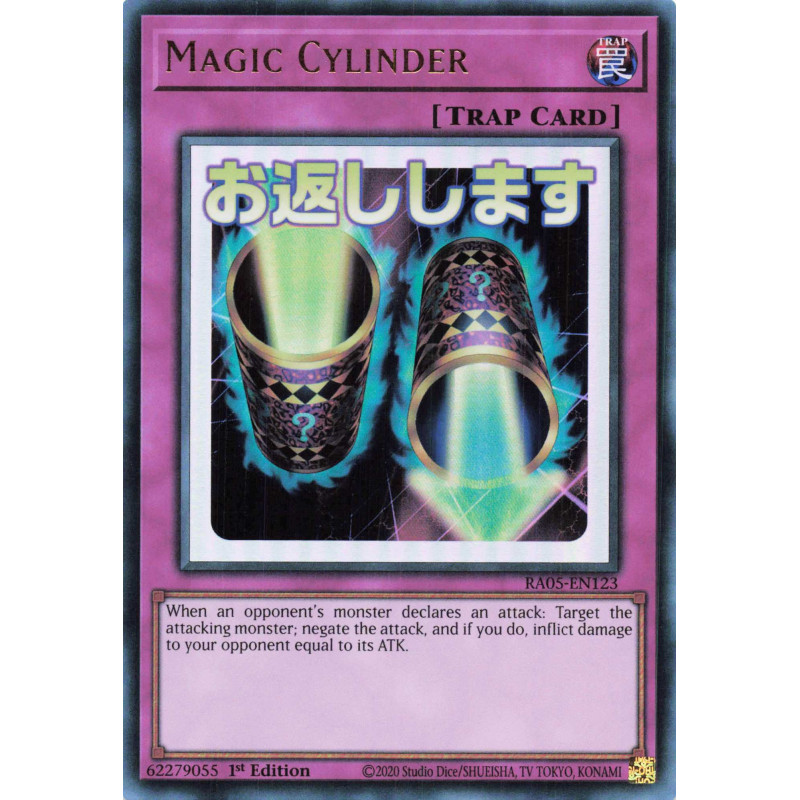 Yu-Gi-Oh TCG RA05-EN123 UR Magic Cylinder (stamp artwork) Ultra Rare Rarity Collection 5