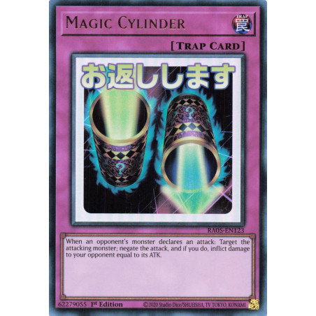 Yu-Gi-Oh TCG RA05-EN123 UR Magic Cylinder (stamp artwork) Ultra Rare Rarity Collection 5