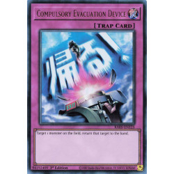 Yu-Gi-Oh TCG RA05-EN125 UR Compulsory Evacuation Device (stamp artwork) Ultra Rare Rarity Collection 5