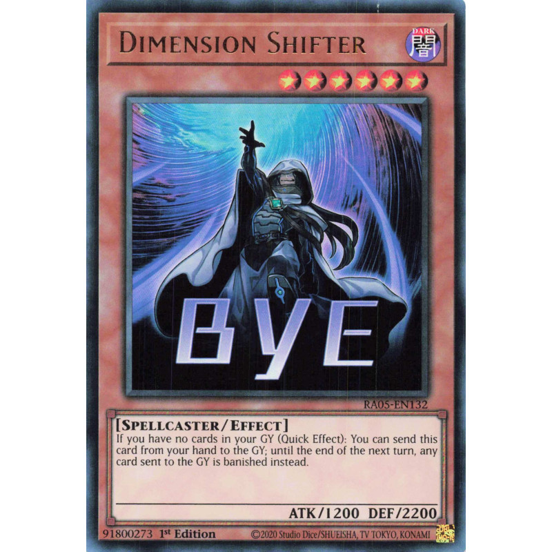Yu-Gi-Oh TCG RA05-EN132 UR Dimension Shifter (stamp artwork) Ultra Rare Rarity Collection 5