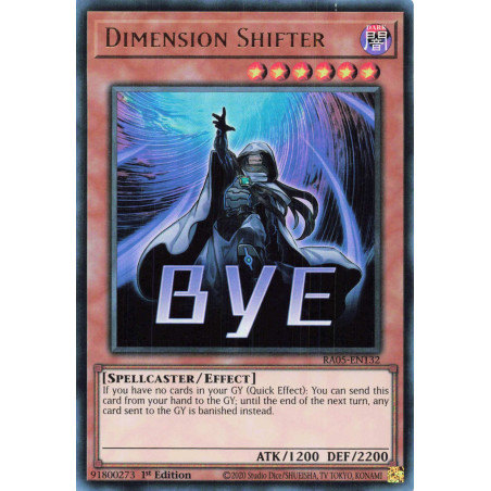 Yu-Gi-Oh TCG RA05-EN132 UR Dimension Shifter (stamp artwork) Ultra Rare Rarity Collection 5