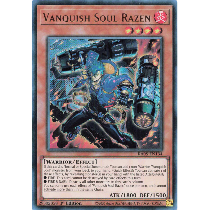 Yu-Gi-Oh TCG RA05-EN134 UR Vanquish Soul Razen Ultra Rare Rarity Collection 5
