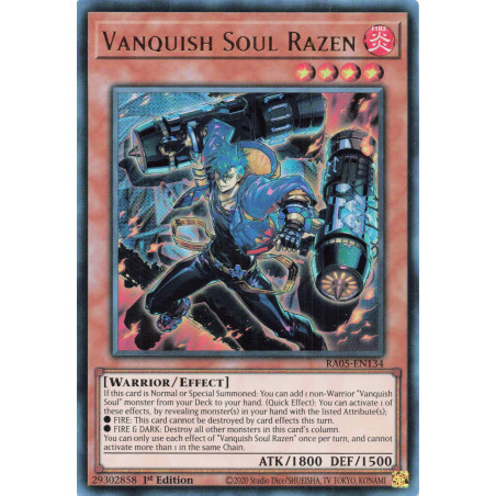 Yu-Gi-Oh TCG RA05-EN134 UR Vanquish Soul Razen Ultra Rare Rarity Collection 5