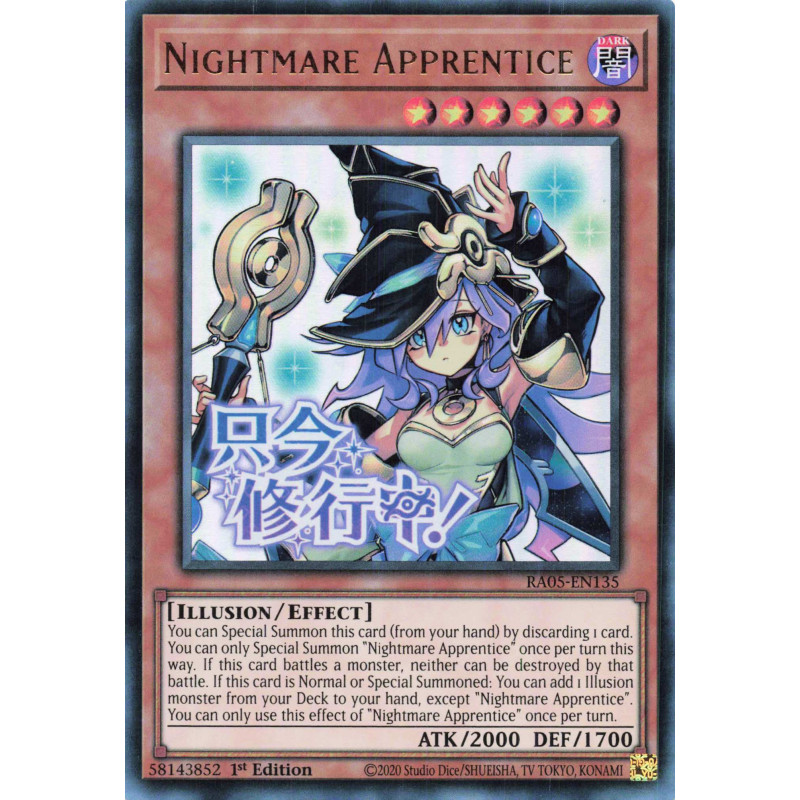 Yu-Gi-Oh TCG RA05-EN135 UR Nightmare Apprentice (stamp artwork) Ultra Rare Rarity Collection 5