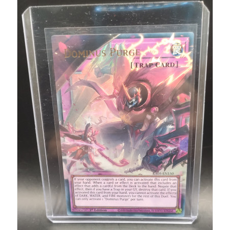 Yu-Gi-Oh TCG RA05-EN150 UR Dominus Purge (extended art) Ultra Rare Rarity Collection 5
