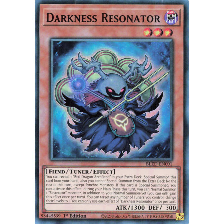 Yu-Gi-Oh TCG BLZD-EN001 SR Darkness Resonator Blazing Dominion