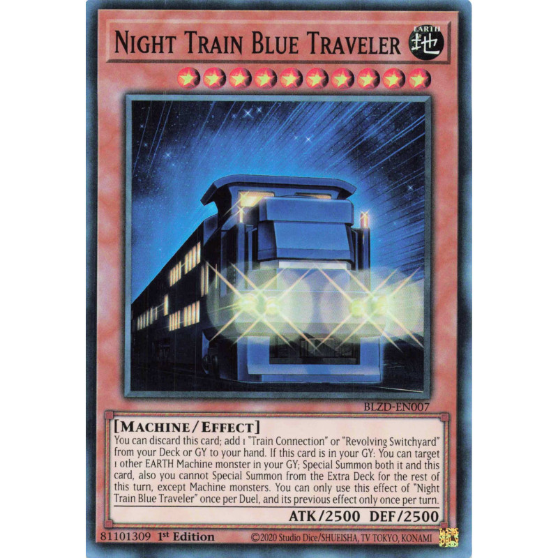 Yu-Gi-Oh TCG BLZD-EN007 SR Night Train Blue Traveler Blazing Dominion