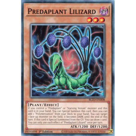Yu-Gi-Oh TCG BLZD-EN008 C Predaplant Lilizard Blazing Dominion