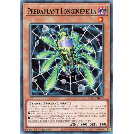 Yu-Gi-Oh TCG BLZD-EN009 C Predaplant Longinephila Blazing Dominion