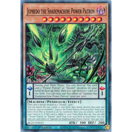 Yu-Gi-Oh TCG BLZD-EN012 C Jupredo the Shademachine Power Patron Blazing Dominion