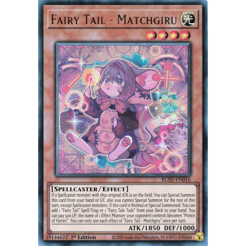 Yu-Gi-Oh TCG BLZD-EN016 UR Fairy Tail - Matchgiru Blazing Dominion