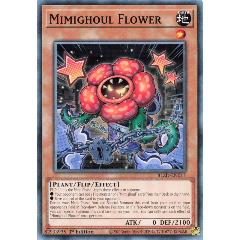 Yu-Gi-Oh TCG BLZD-EN017 C Mimighoul Flower Blazing Dominion