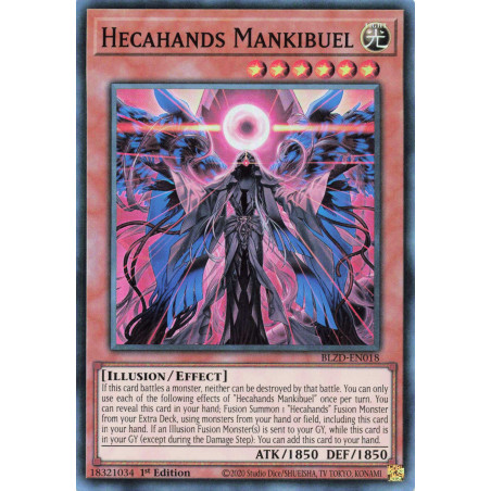 Yu-Gi-Oh TCG BLZD-EN018 SR Hecahands Mankibuel Blazing Dominion