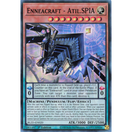 Yu-Gi-Oh TCG BLZD-EN020 SR Enneacraft - Atil.SPIA Blazing Dominion