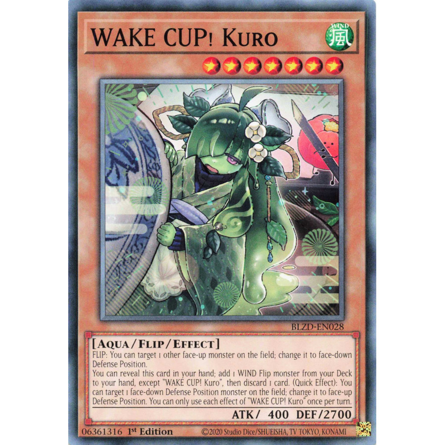 Yu-Gi-Oh TCG BLZD-EN028 C WAKE CUP! Kuro Blazing Dominion