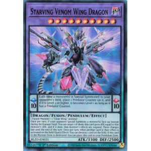 Yu-Gi-Oh TCG BLZD-EN031 SR Starving Venom Wing Dragon Blazing Dominion