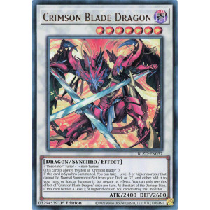 Yu-Gi-Oh TCG BLZD-EN037 UR Crimson Blade Dragon Blazing Dominion