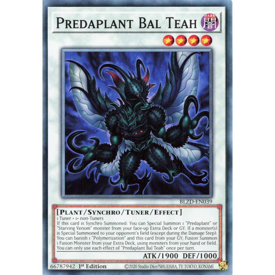 Yu-Gi-Oh TCG BLZD-EN039 C Predaplant Bal Teah Blazing Dominion