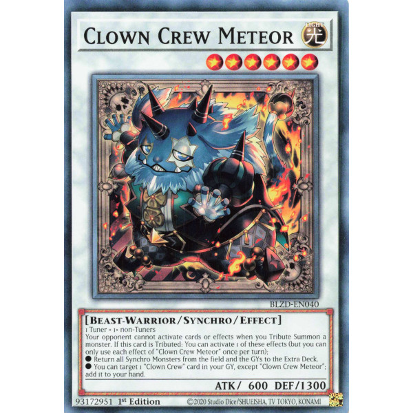Yu-Gi-Oh TCG BLZD-EN040 C Clown Crew Meteor Blazing Dominion