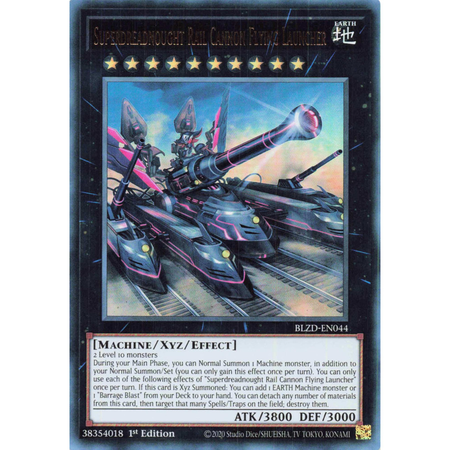 Yu-Gi-Oh TCG BLZD-EN044 UR Superdreadnought Rail Cannon Flying Launcher Blazing Dominion