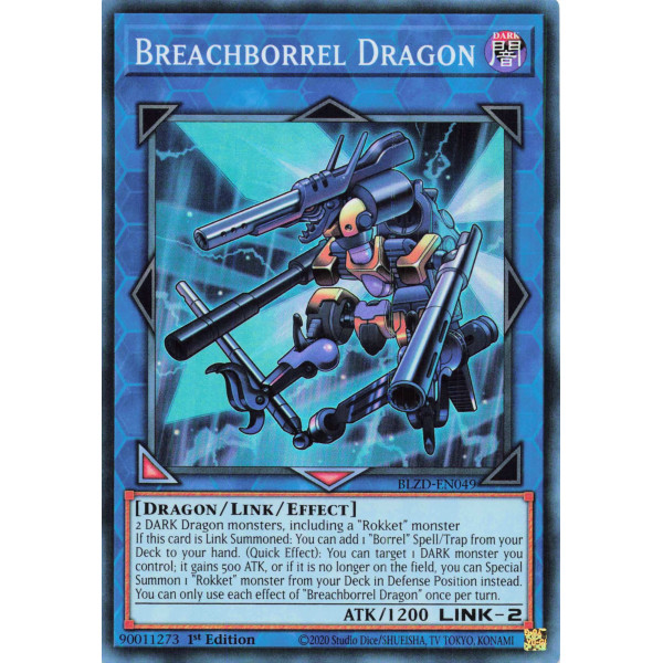 Yu-Gi-Oh TCG BLZD-EN049 SR Breachborrel Dragon Blazing Dominion