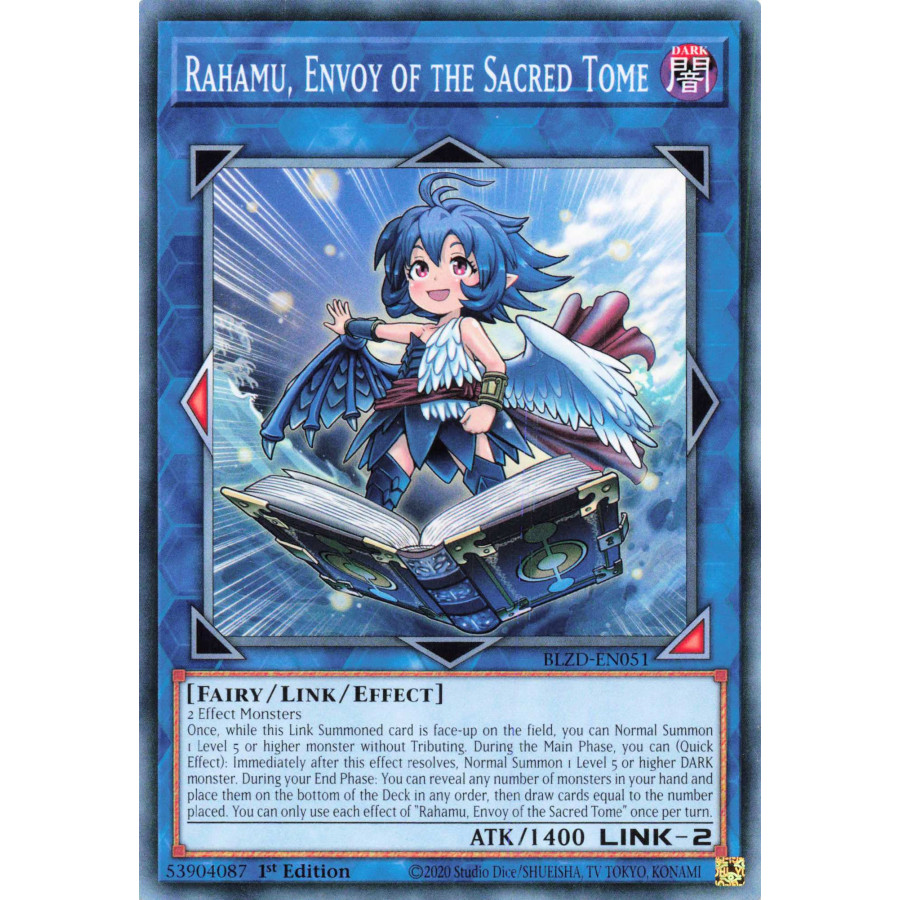 Yu-Gi-Oh TCG BLZD-EN051 C Rahamu, Envoy of the Sacred Tome Blazing Dominion