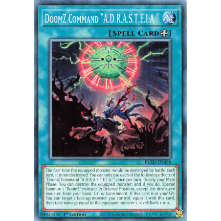 Yu-Gi-Oh TCG BLZD-EN058 C DoomZ Command A.D.R.A.S.T.E.I.A. Blazing Dominion