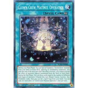Yu-Gi-Oh TCG BLZD-EN060 C Clown Crew Matinee Operatics Blazing Dominion