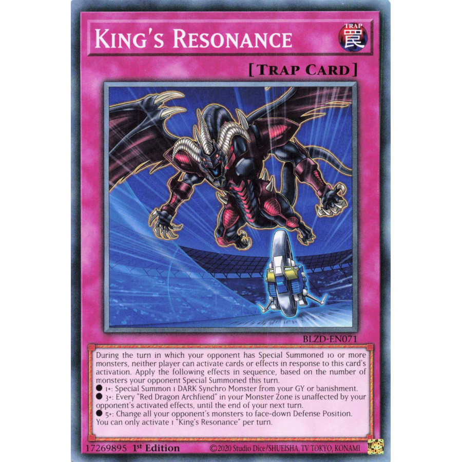 Yu-Gi-Oh TCG BLZD-EN071 C King's Resonance Blazing Dominion