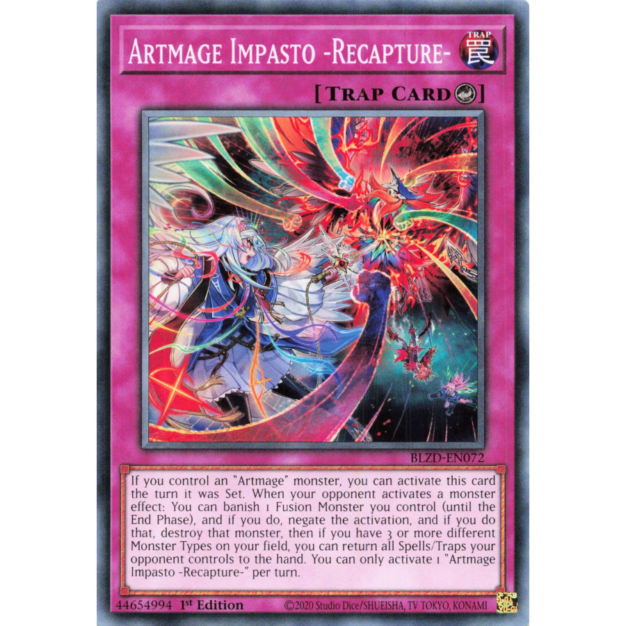 Yu-Gi-Oh TCG BLZD-EN072 C Artmage Impasto -Recapture- Blazing Dominion