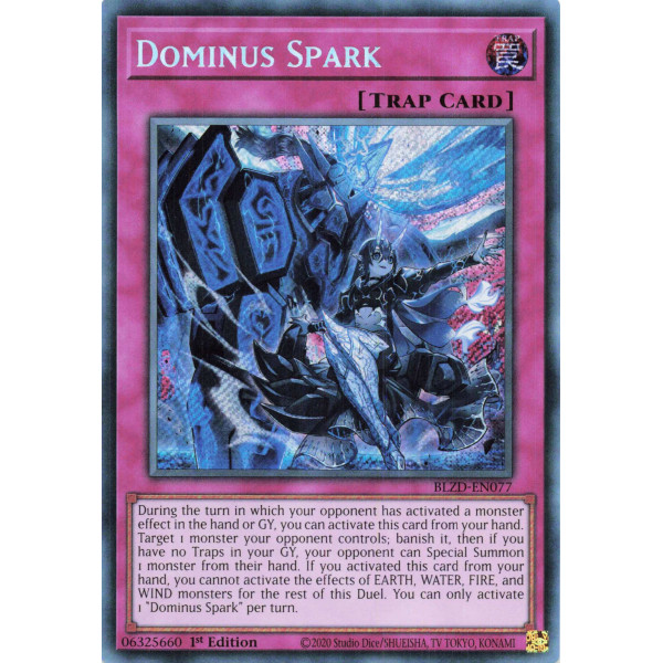 Yu-Gi-Oh TCG BLZD-EN077 SE Dominus Spark Blazing Dominion