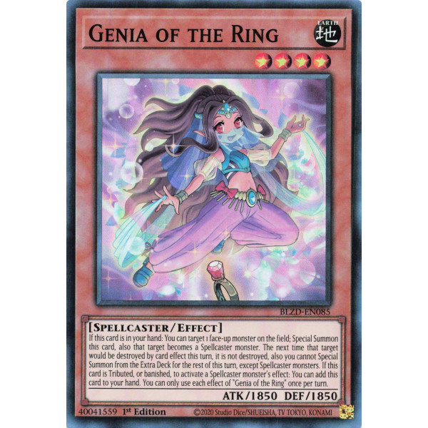 Yu-Gi-Oh TCG BLZD-EN085 SR Genia of the Ring Blazing Dominion