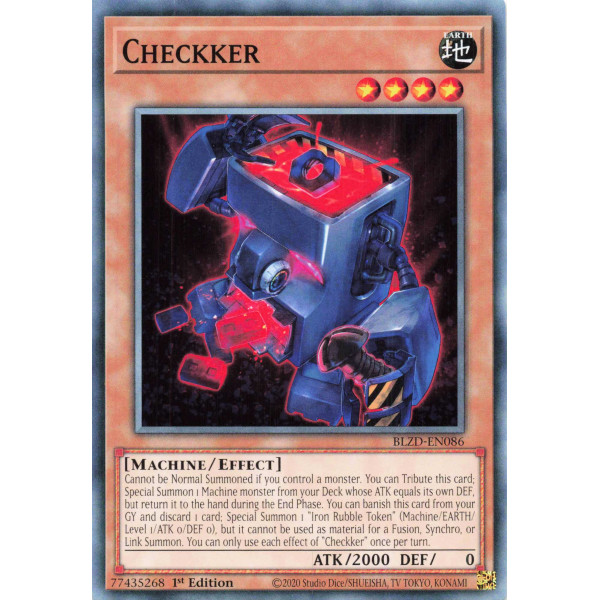 Yu-Gi-Oh TCG BLZD-EN086 C Checkker Blazing Dominion