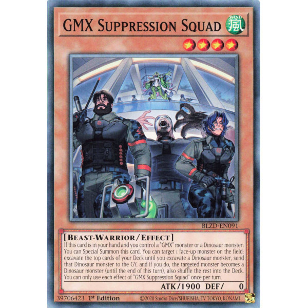 Yu-Gi-Oh TCG BLZD-EN091 C GMX Suppression Squad Blazing Dominion