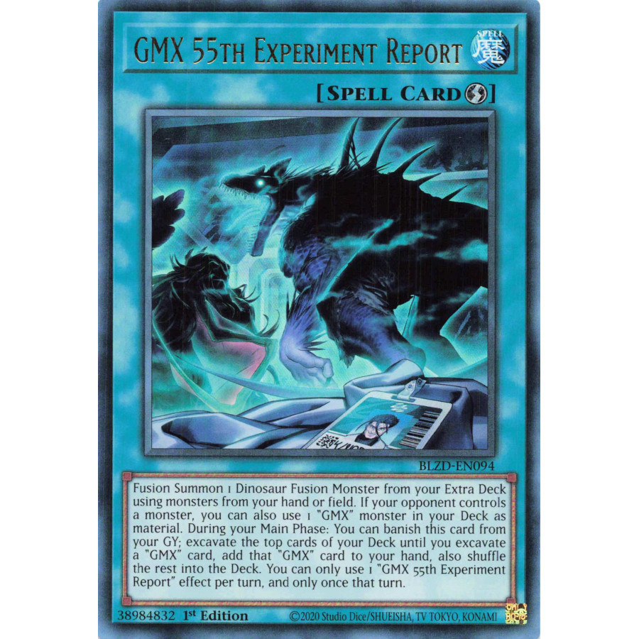 Yu-Gi-Oh TCG BLZD-EN094 UR GMX 55th Experiment Report Blazing Dominion