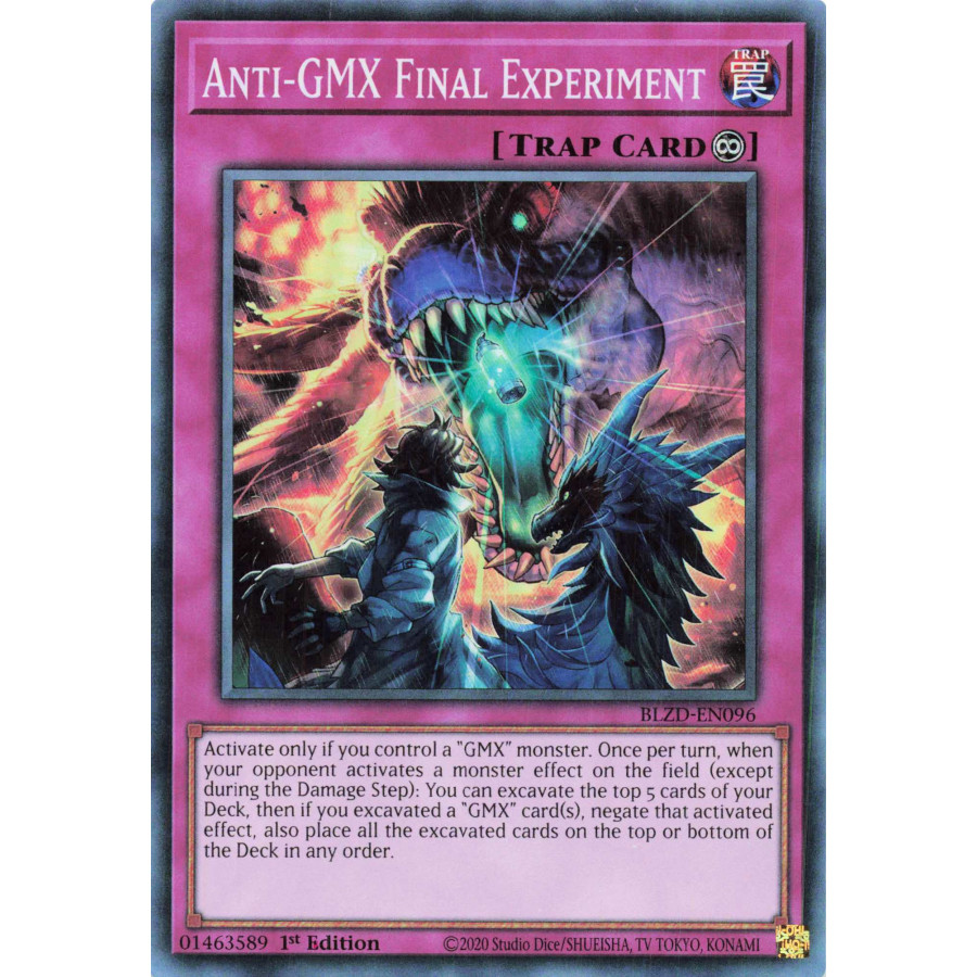 Yu-Gi-Oh TCG BLZD-EN096 SR Anti-GMX Final Experiment Blazing Dominion