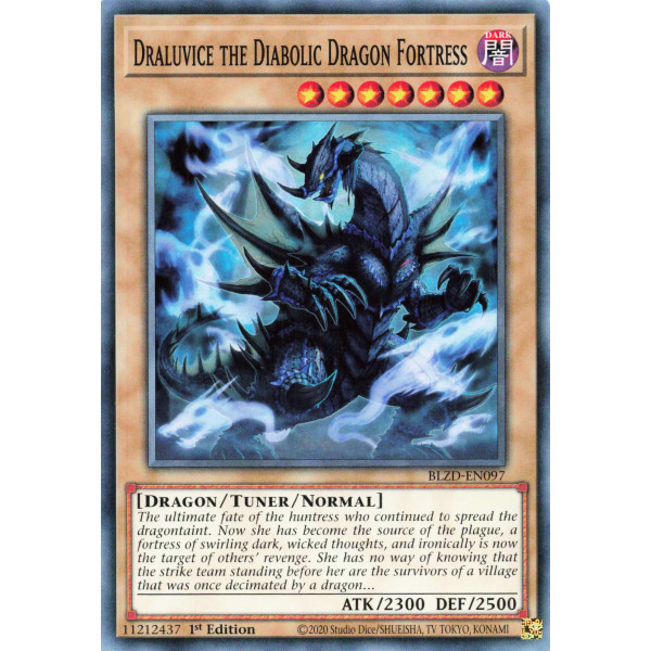 Yu-Gi-Oh TCG BLZD-EN097 C Draluvice the Diabolic Dragon Fortress Blazing Dominion