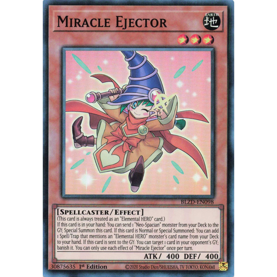 Yu-Gi-Oh TCG BLZD-EN098 SR Miracle Ejector Blazing Dominion