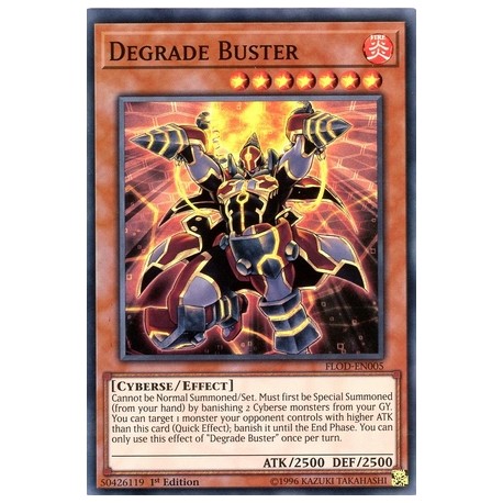 - Super Rare 1st Edition Degrade Buster FLOD-EN005