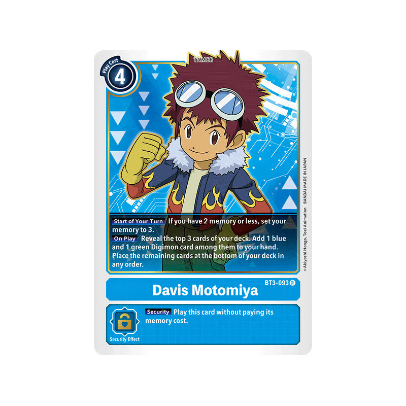 Digimon_TCG_BT3-093_Davis_Motomiya_Rare_Union_Impact_Card_Game