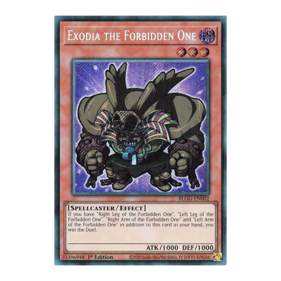 Yu-Gi-Oh TCG BLGG-EN002 SE Exodia the Forbidden One (Chibi artwork) Battles of Legend: Glorious Gallery