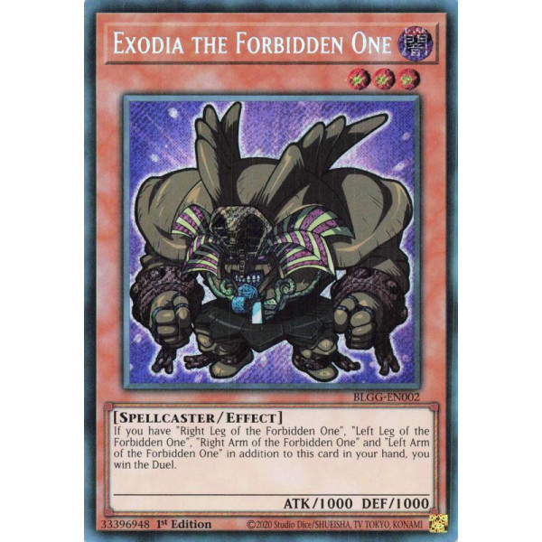 Yu-Gi-Oh TCG BLGG-EN002 SE Exodia the Forbidden One (Chibi artwork) Battles of Legend: Glorious Gallery