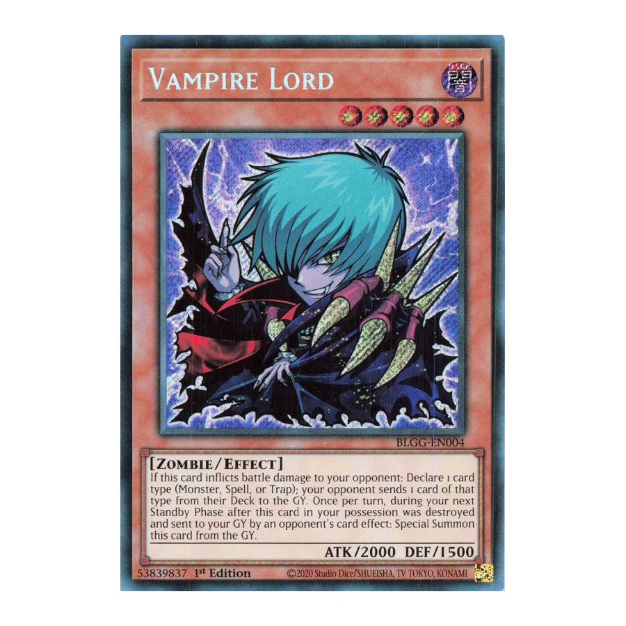 Yu-Gi-Oh TCG BLGG-EN004 SE Vampire Lord (Chibi artwork) Battles of Legend: Glorious Gallery