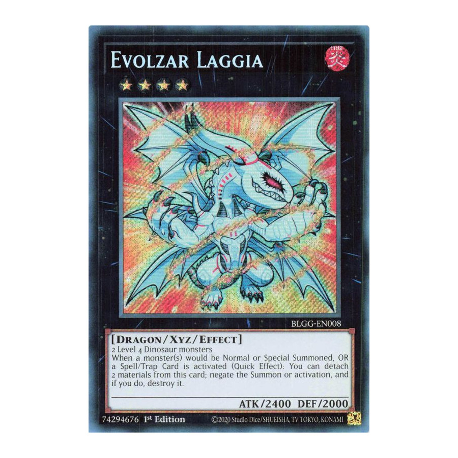 Yu-Gi-Oh TCG BLGG-EN008 SE Evolzar Laggia (Chibi artwork) Battles of Legend: Glorious Gallery