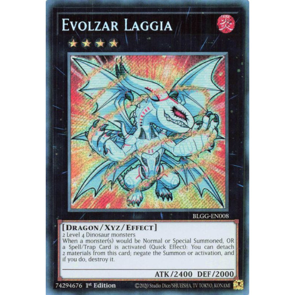 Yu-Gi-Oh TCG BLGG-EN008 SE Evolzar Laggia (Chibi artwork) Battles of Legend: Glorious Gallery